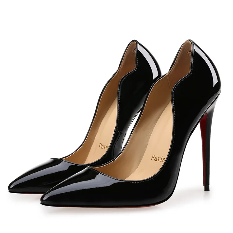 

Top Quality Red Bottom High Heels Shoes 2017 Women Pumps Sexy Pointed Toe Red Sole Women Shoes Chaussure Escarpins Semelle Rouge