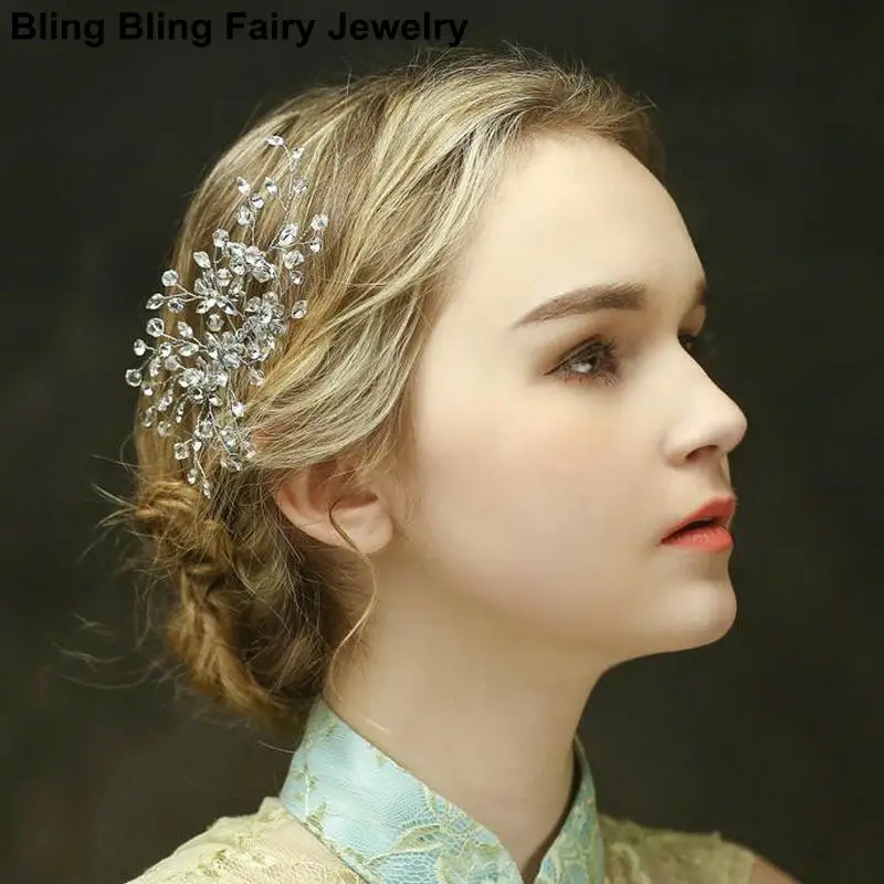 Handmade Silver Leaf Wedding Headpiece Vintage Bridal Hair Comb Handmade Silver Leaf Wedding Headpiece Vintage Bridal Hair Comb Accessories Women Hairwear In Jewelry From On Aliexpress