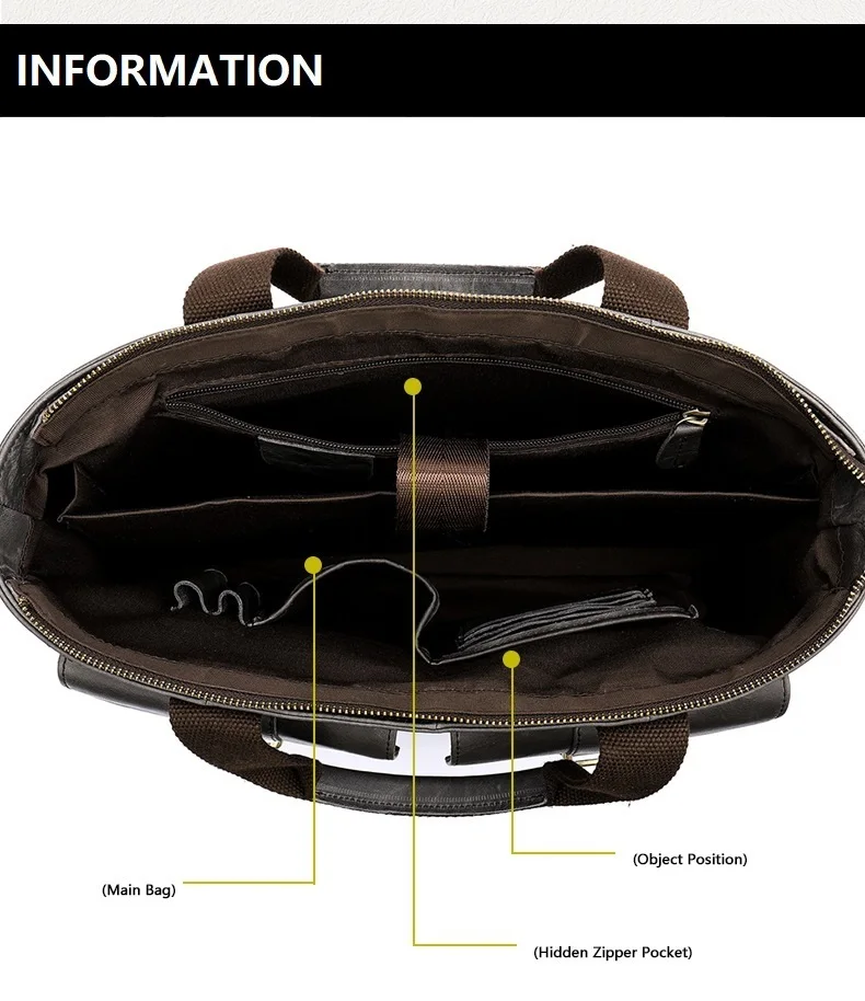 Модный мужской портфель из коровьей кожи, сумка для ноутбука, деловая сумка, портфель из натуральной кожи, мужская сумка через плечо