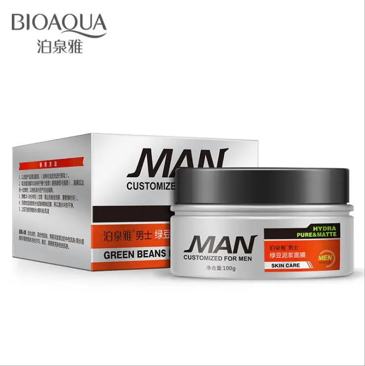 

Bioaqua 100g Anti Aging Face Mask Volcanic Mud for Men Moisturizing Oil-control Whitening Remove Blackahead Acne Treatment Cream