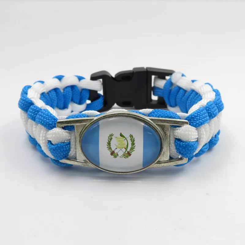 

fashion love guatemala National flag Bracelets handmade guatemala bracelets fashion man rope bracelet guatemala flag