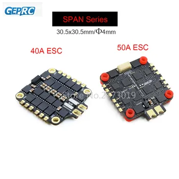 

GEPRC SPAN 2~6S 40A ESC /3~6S 50A 4in1 ESC Brusless with BLHeli_S/BLHeli32 30.5*30.5mm Mounting Holes for FPV Quadcopter Drone