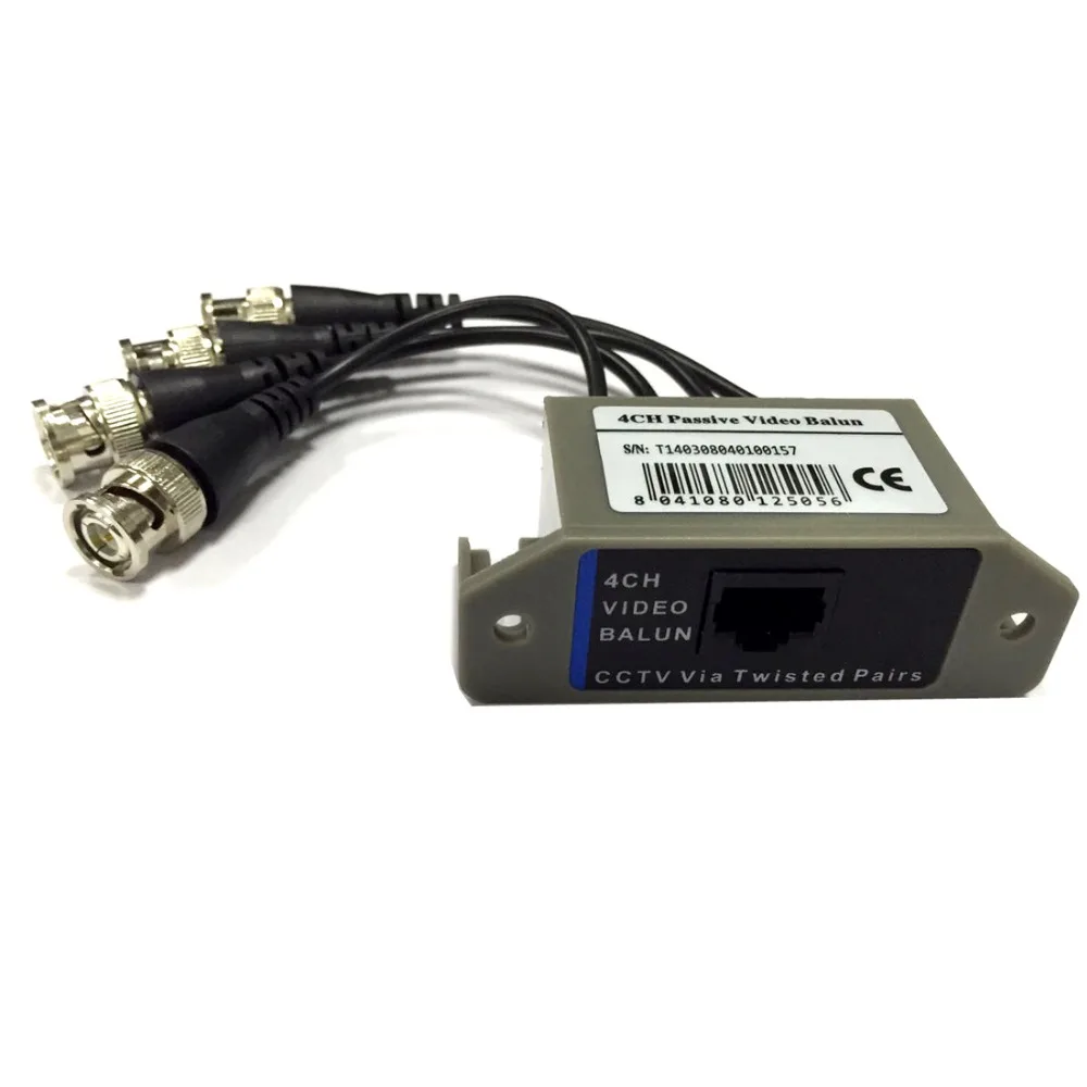 AZISHN 4CH HD пассивный видео Balun трансивер BNC в UTP RJ45 CCTV через витые пары для AHD TVI CVI