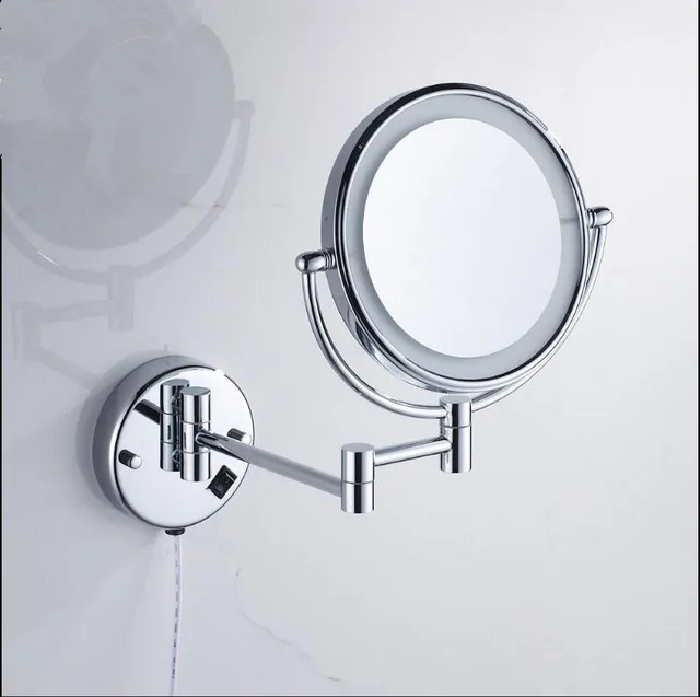 Bathroom Mirror Wall Mounted 8 Inch Br 3x 1x Magnifying Bathroom Mirror Wall Mounted 8 Inch Br 3x 1x Magnifying Led Light Folding Makeup