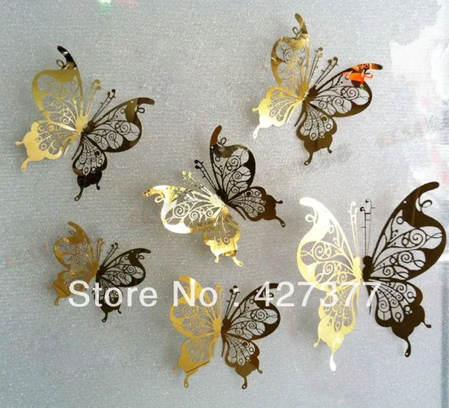 High Quality Creative Silver Metal Erfly Wall Stickers Wardrobe Creative Silver Metal Erfly Wall Stickers Wardrobe Decor Stainless Steel Bedroom