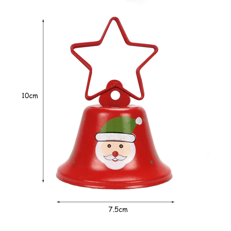 Рождество украшения 1 шт. Санта Клаус металл маленький колокольчик для дома 10 см* 7,5 uobycr елка украшения - Цвет: 1PC