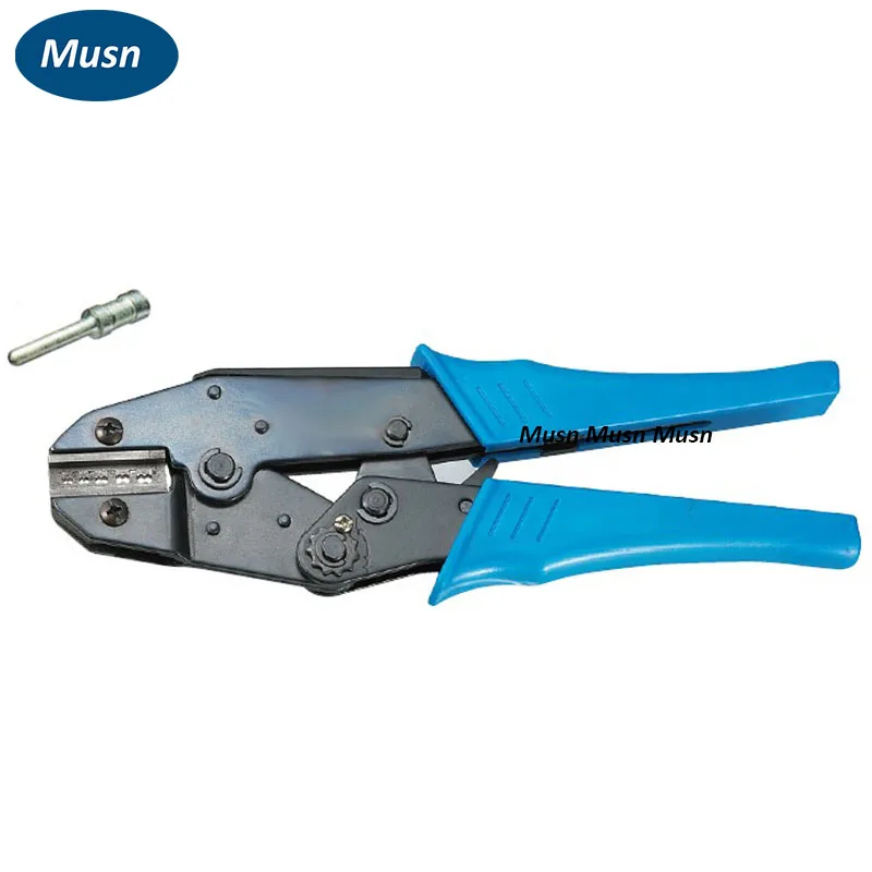 

EUROPEAN STYLE RATCHET CRIMPING PLIER for Turned contacts for terminals