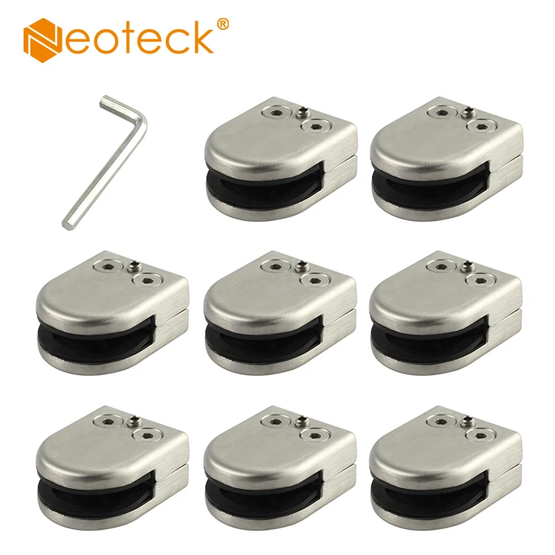 8 Pcs M size Glass Clamp Clamp Holder Bracket Clip Stainless Steel Glass Clamp For 8mm Furniture