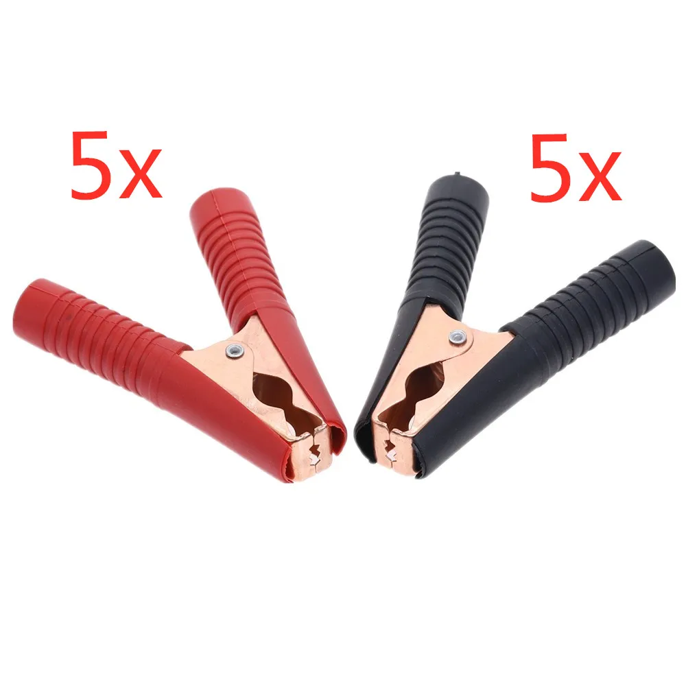 Red Black Alligator Clip Terminal Test Electrical Battery Crocodile Clamp 