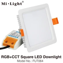Mi светильник FUT064 9 Вт RGB+ CCT квадратный светодиодный вниз светильник встраиваемые светильник AC85-265V Вай-Фай совместимый 2,4G 4 зоны Беспроводной пульт дистанционного управления
