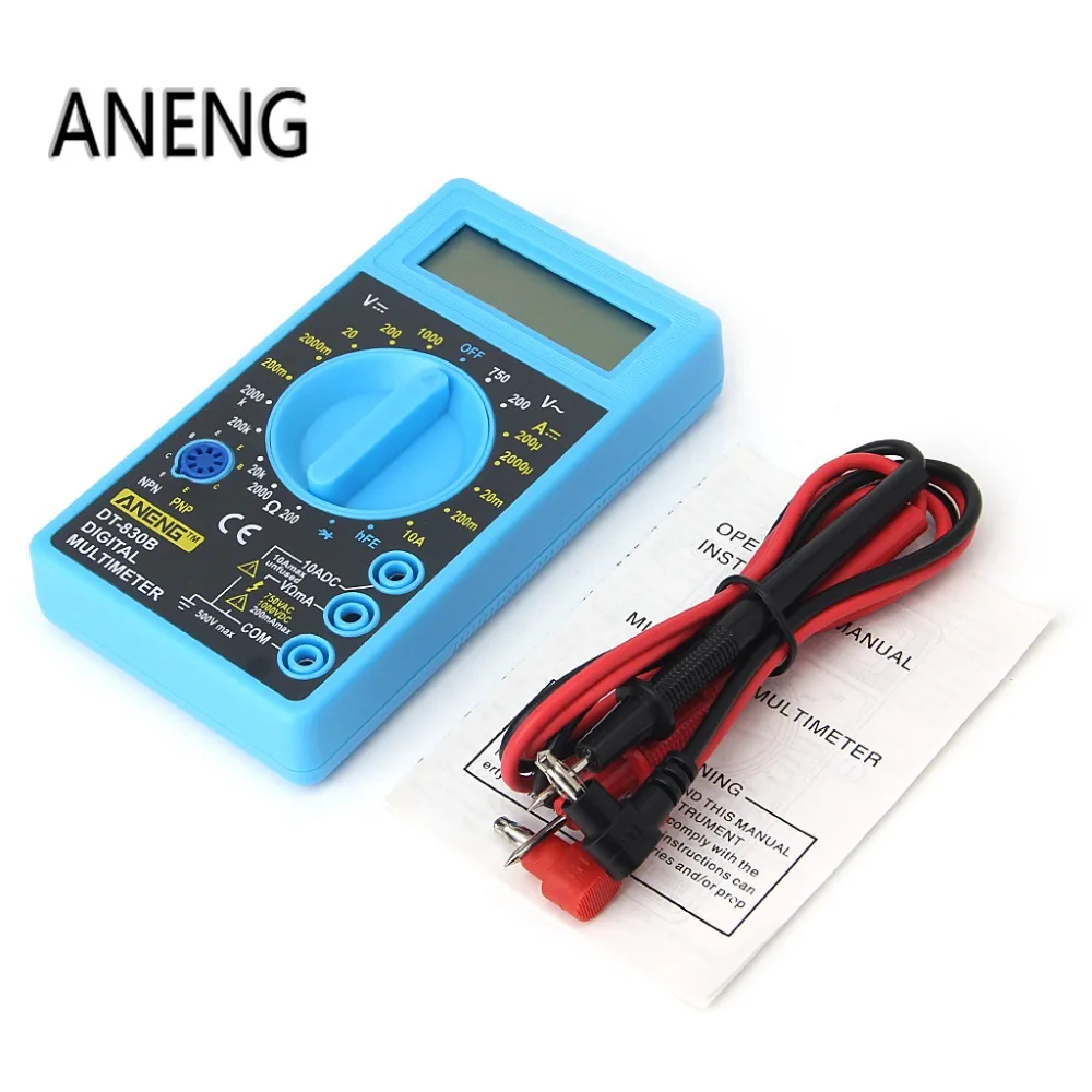 

ANENG DT-830B Multimeter LCD Auto Range Digital Voltmeter Ohmmeter Volt Tester