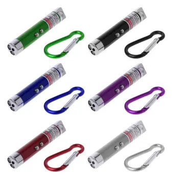 

3 In 1 Portable Kaychain LED Flashlight Mini Laser Pen UV Counterfeit Light