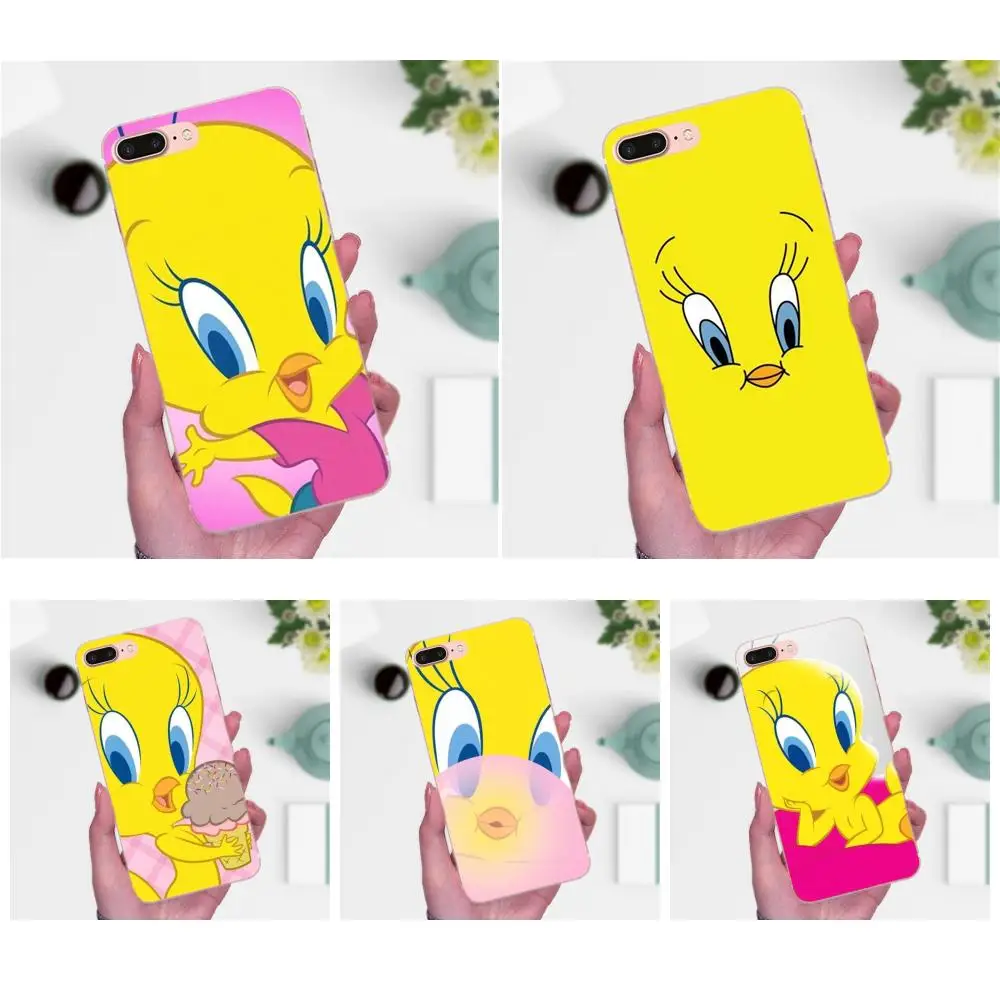 

For Apple iPhone X XS Max XR 4 4S 5 5C 5S SE 6 6S 7 8 Plus TPU Cover Cases Yellow Bird Cartoon Tweety
