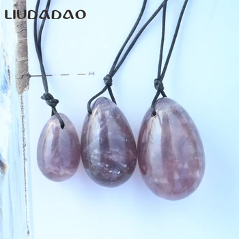 

Drilled Amethyst Yoni Eggs Small Medium Large Set Kegel Ball Exerciser Eggs Ben Wa Ball Vaginal Pelvic Floor Massager Body Tools