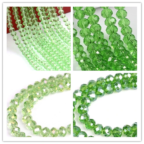 72pcs 8X10mm Faceted Rondelle Crystal Glass Beads Jewelry Making Color  Choice