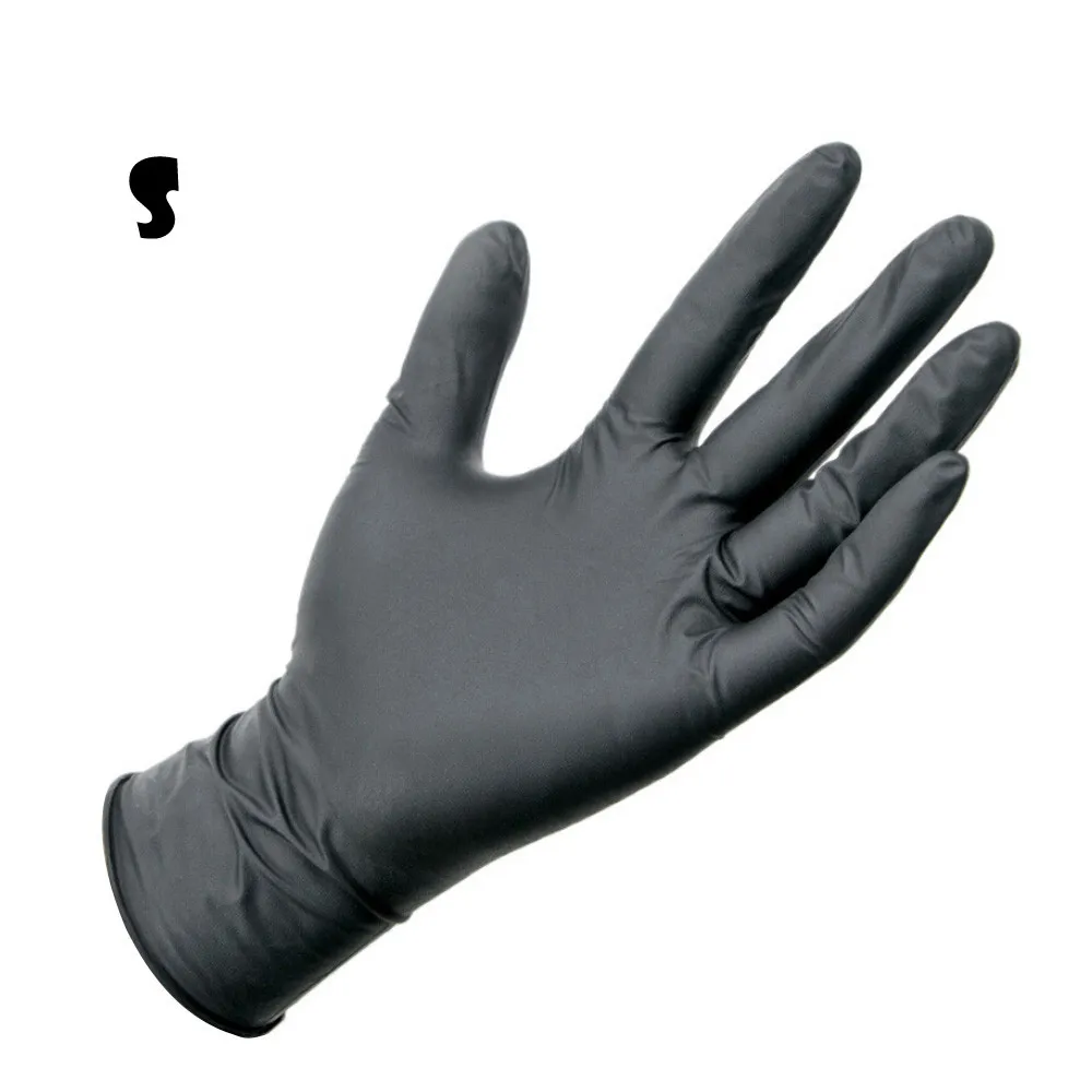 10 шт. черные латексные перчатки для татуировки Одноразовые водонепроницаемые удобные резиновые одноразовые механические нитриловые перчатки черные тату-машины