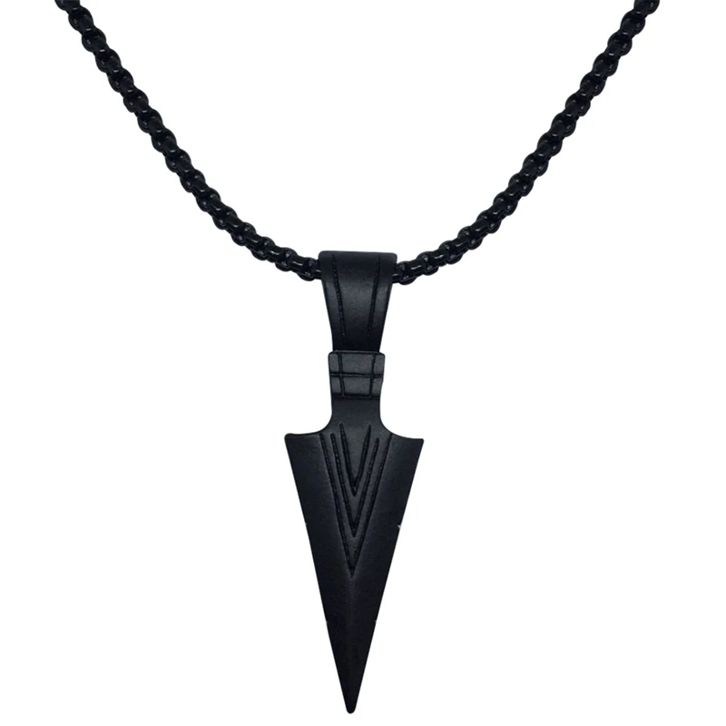 

1PC Men's Vintage Alloy Arrowhead Pendant Necklace For Men Chocker Stainless Steel Fashion Jewelry