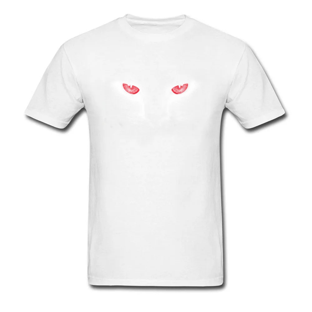 Red Eyes Hip Hop Short Sleeve Comics T-Shirt Pure Cotton Round Collar Men's Tops Tees Print Sweatshirts Thanksgiving Day Red Eyes white