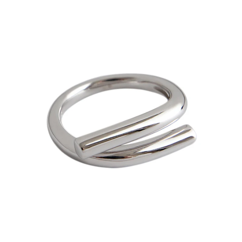 F.I.N.S 925 Серебряное женское кольцо ручной работы, кольца на палец, простое серебро 925 пробы, свадебное обручальное кольцо, минималистическое тонкое ювелирное изделие - Цвет основного камня: Silver