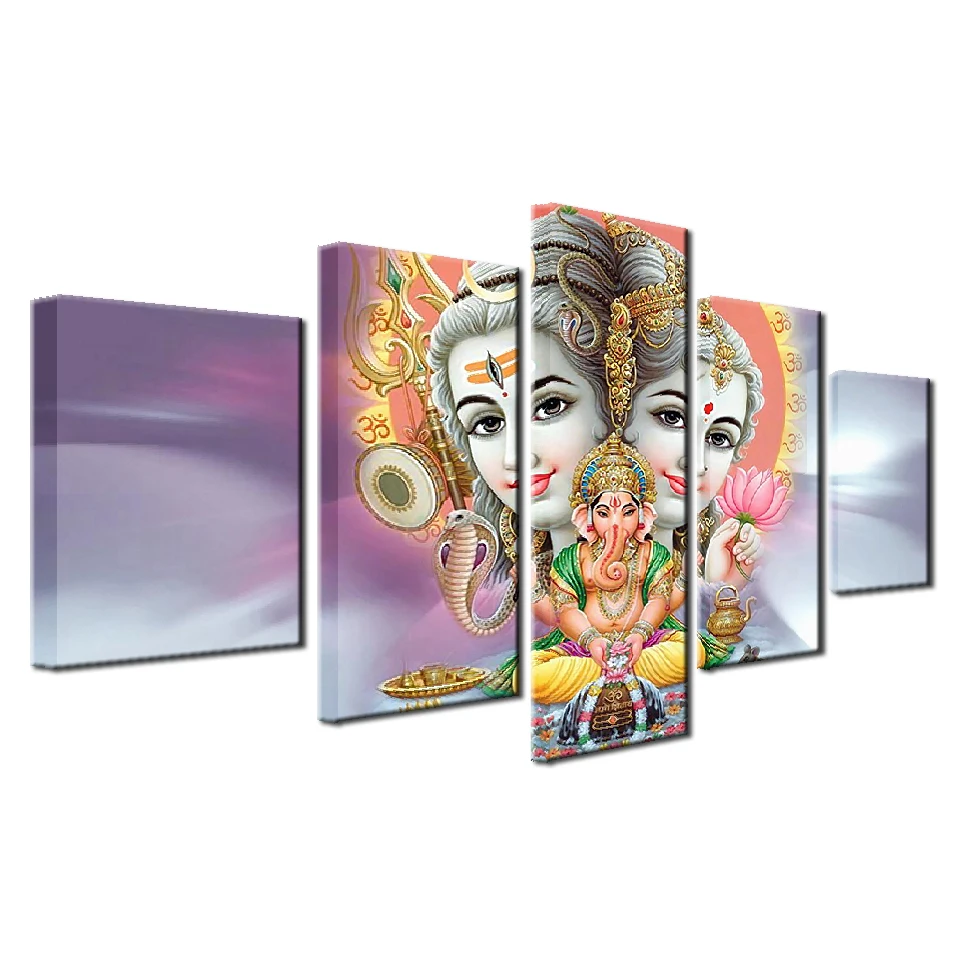 Shiva Parvati Ganesha India God-4
