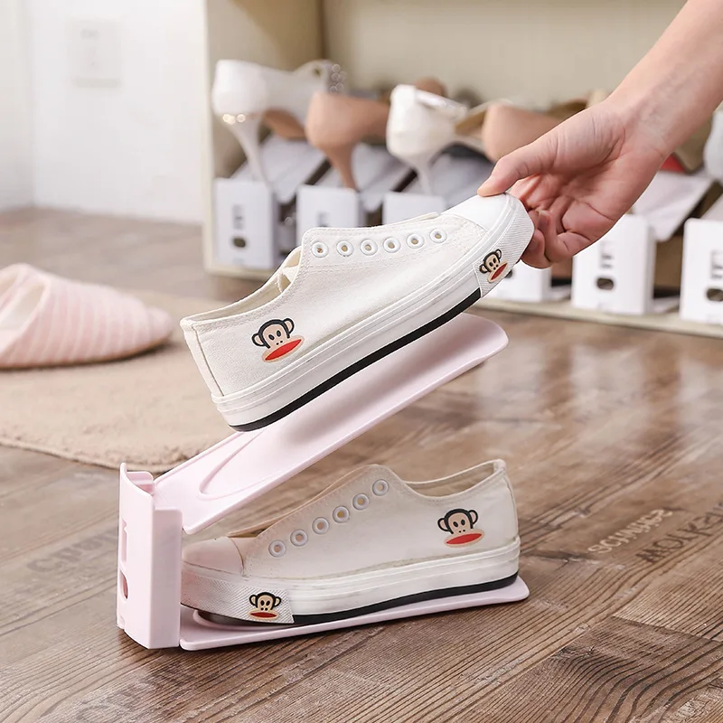 Бытовая обувь Organizador de zapatos регулируемый дисплей двухслойный компактный