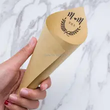 На заказ свадебные конфетти конус, крафт лепесток свадебный сувенир, вечерние украшения стола, попкорн конусы, Свадебный бросок