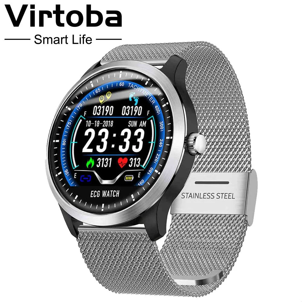 Virtoba C11 ECG PPG Smart Watch Men Fitness Tracker with electrocardiogram Display Holter Heart Rate Blood