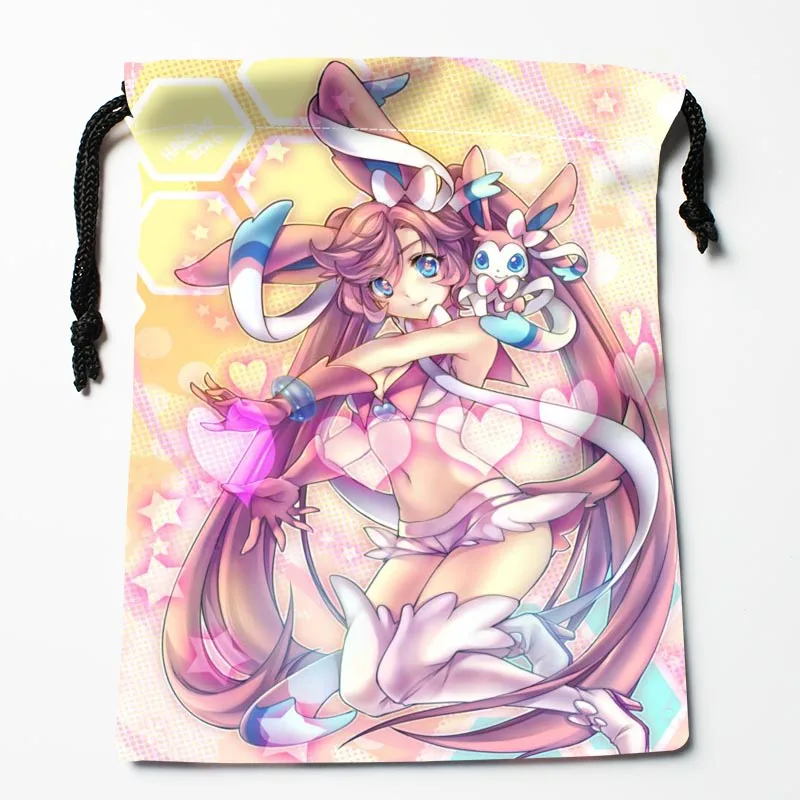 Новые Пользовательские Покемон Drawstring сумки для хранения Подарочные мешки с принтом индивидуальные сумки-кисеты компрессионного типа сумки