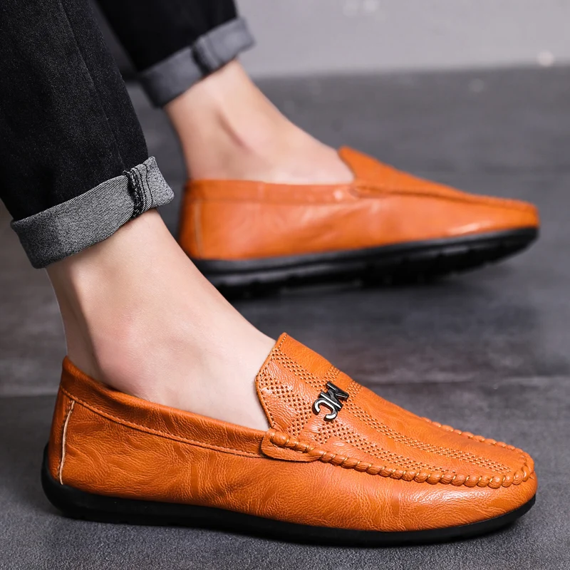 

Leather Men Casual Shoes light comfortable 2019 Mens Loafers Moccasins Breathable Slip on Driving Shoes zapatos de hombre