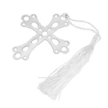 Metal Hollow Cross Bookmark Marcapaginas Tassels Page Book Maker Wedding Birthday Gift with Box Office School