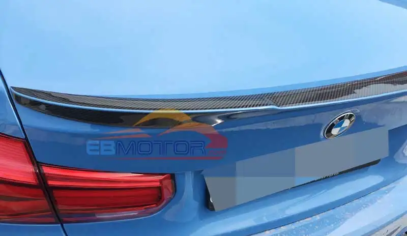 Real carbon fiber V style trunk spoiler for BMW 3-Series F30 F80 M3 4D Sedan 2012UP