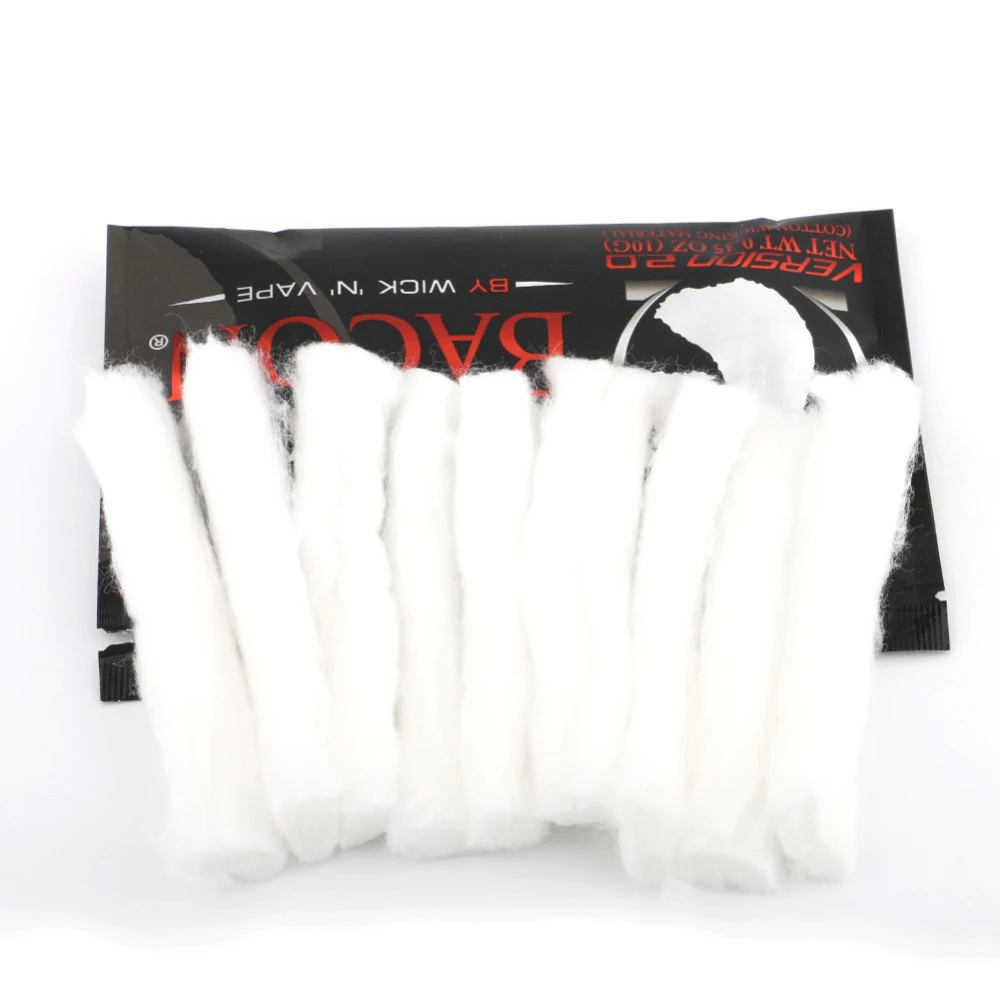 2 Bags Bacon Cotton Organic Cotton Wick for Electronic Cigarette Rebuildable RDA RBA DIY Atomizer Vapor Cotton