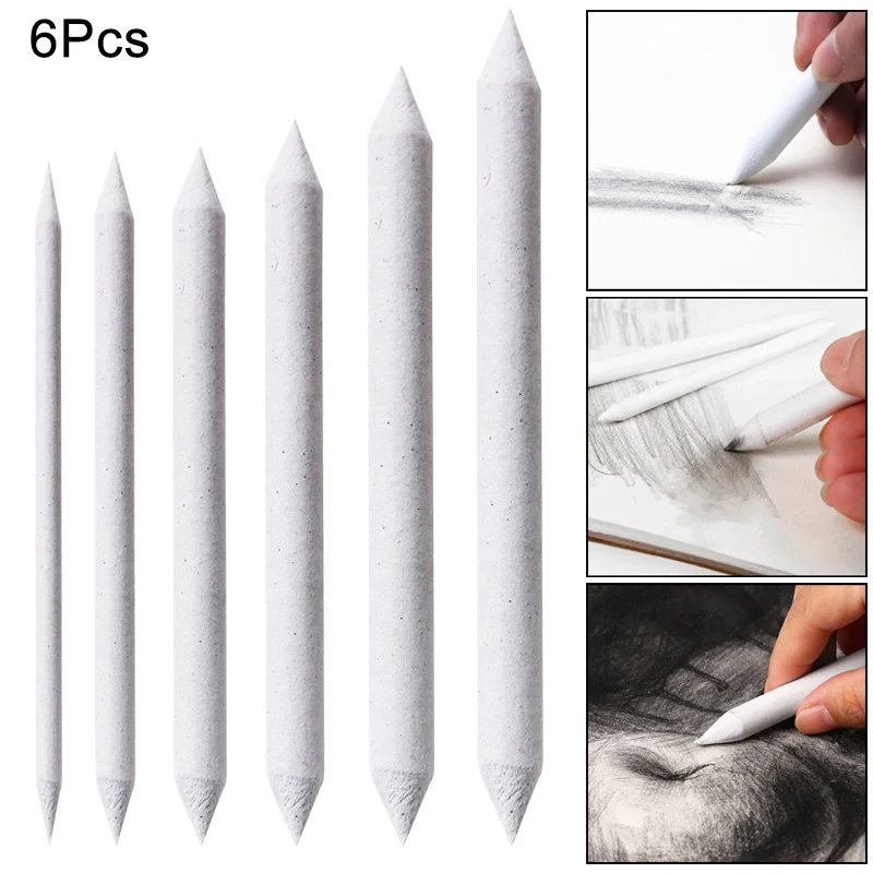 

6pcs/Set Tortillon Durable Art Drawing Tool Stump Sketch Pastel Blending Smudge Tortillon TB Sale