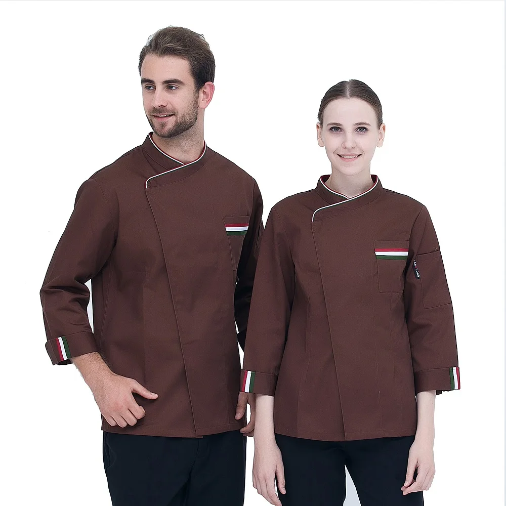 New Men Women Professional Chef Jacket Long Sleeve Catering Restaurant Hotel Work Uniform Kitchen Cook Clothes for Waitress |