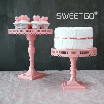 

Pink Colour A Snack Disc Arts Cake Disc WROUGHT IRON Cake Wedding Wedding Prop Wedding Dessert Platform High Foot A Snack Frame