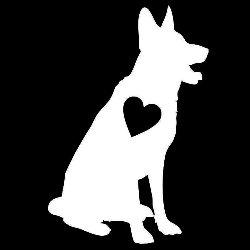 Автомобильные наклейки в виде сердца немецкой овчарки 10 2*15 2 см|sticker