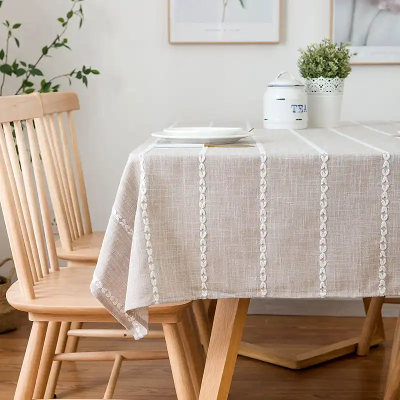 American Country Style Waterproof Table Cloth Square Type Kitchen