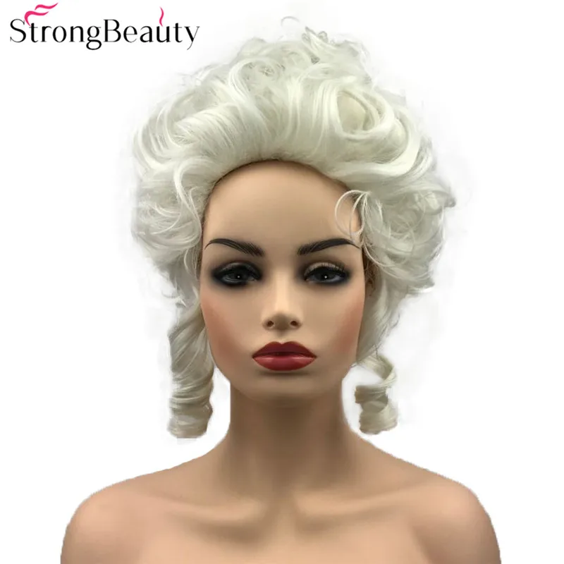 StrongBeauty синтетические вьющиеся волосы парик Marie Antoinette женские парики для