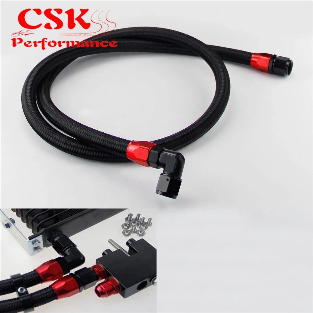 63 inch AN10 Stainless Steel/ Nylon Braided Oil/Fuel Line Hose w