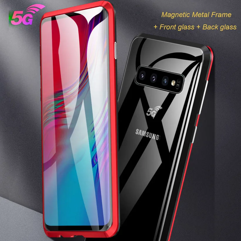 Для Samsung Galaxy S10 5G LUPHIE магнит Адсорбция металлический бампер передний задний