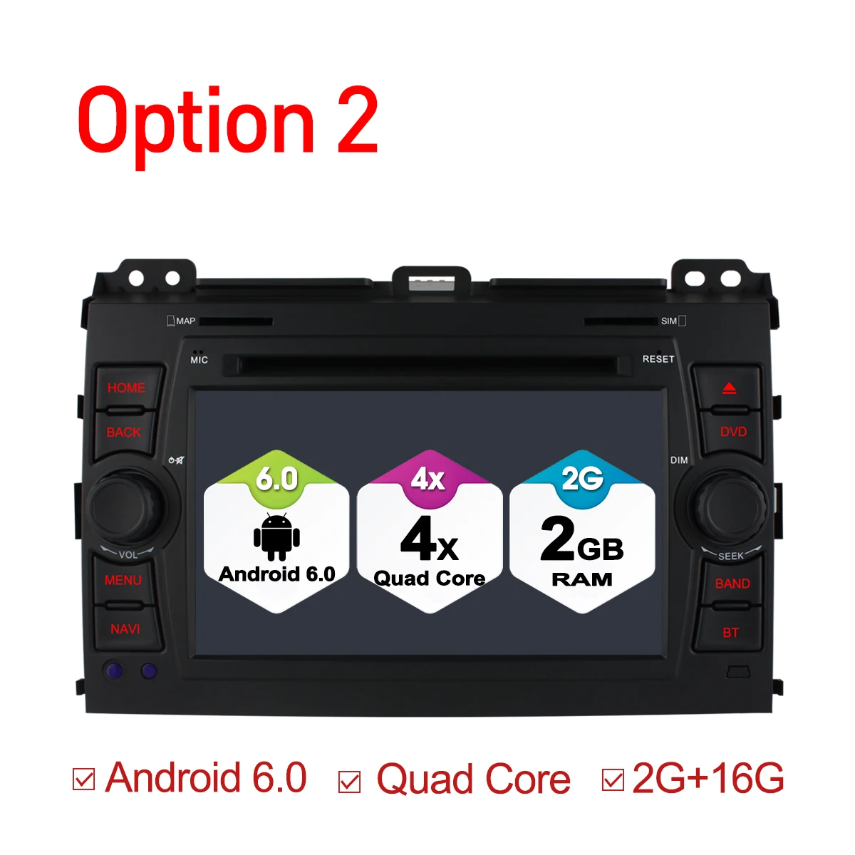 Best Ownice C500 4G SIM LTE Car DVD for Toyota Prado Land Cruiser 120 2002 - 2009 Android 6.0 Octa 8 Core 2G RAM 32G ROM Radio GPS BT 1