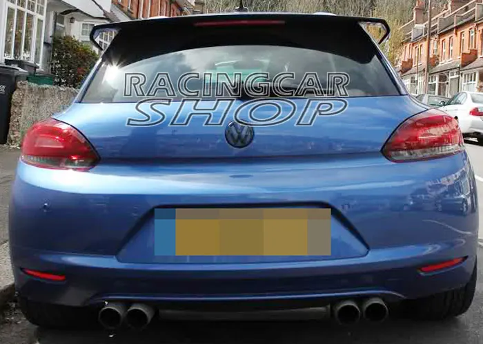 Real Carbon Fiber Vortex Style Rear Roof Spoiler Huge Wing Wide Lip For Volkswagen VW Scirocco 2010-2013