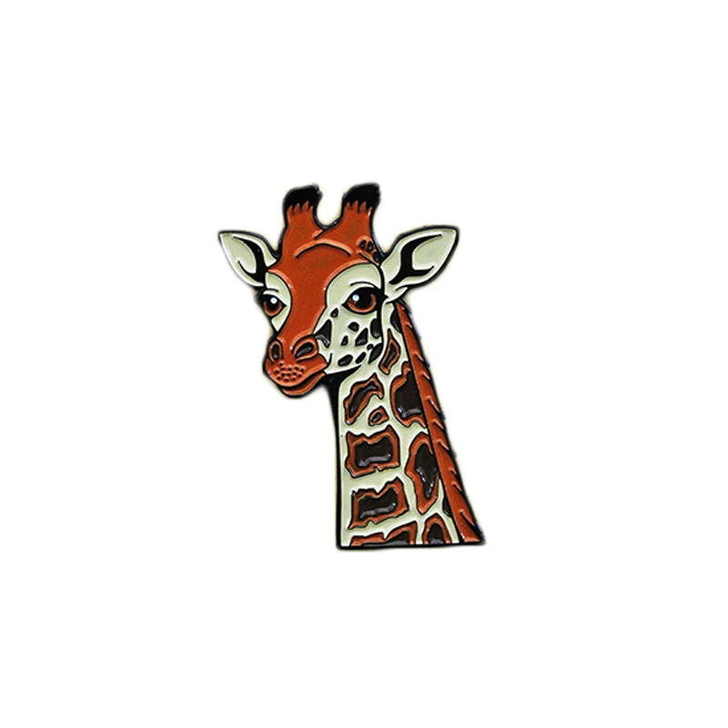 

Rothschild's Giraffe Illustration Soft Enamel Pin Badge