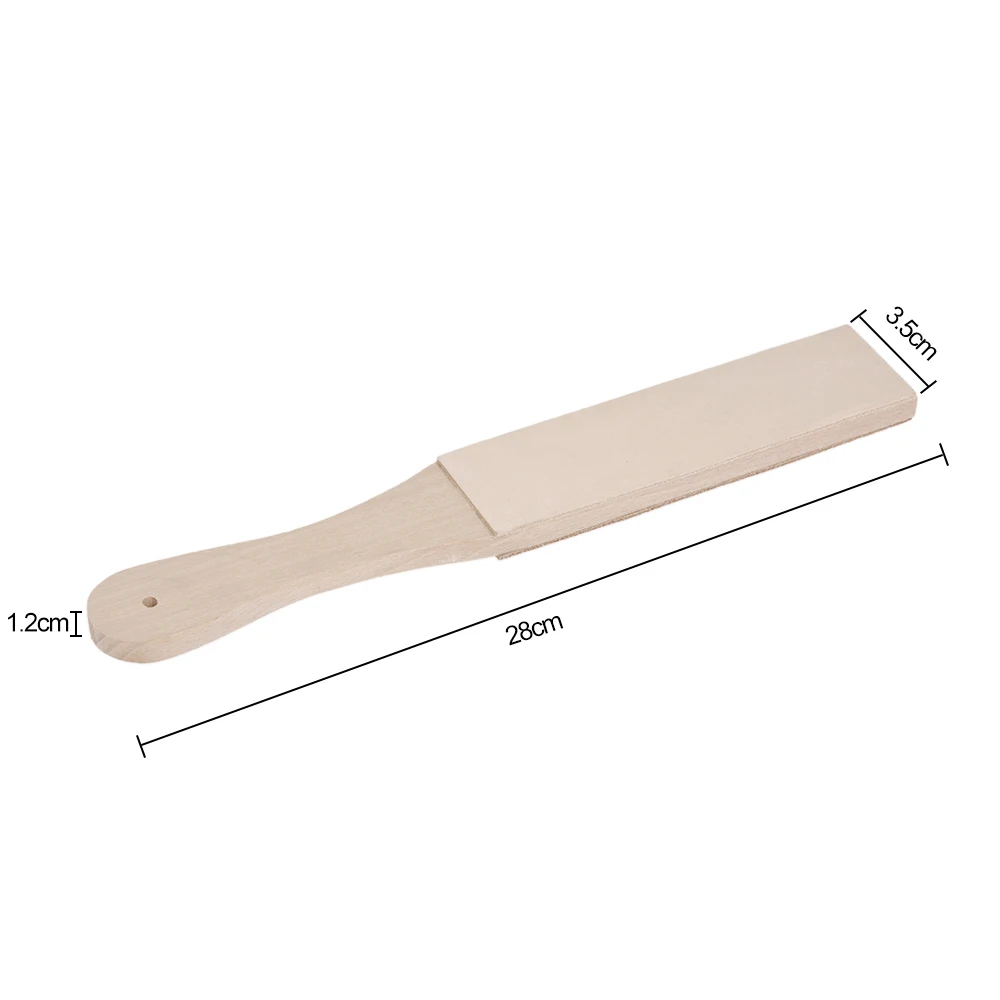 Двухсторонняя деревянная ручка кожаный точильный ремень для бритья Бритвы для полировки ножей доска Мужская Парикмахерская кожа