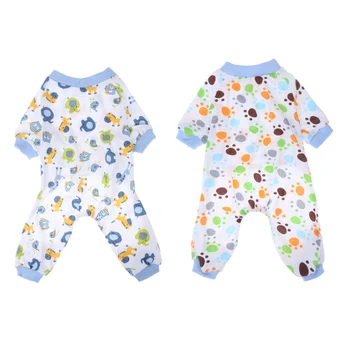 

Dog Claw Printed Cotton Pet Clothes Small Dog Jumpsuit Pajamas Pet Hoodie Coat for Dogs Cats Super Soft Warm Puppy