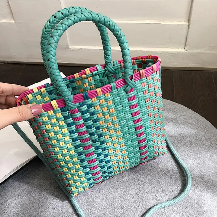 

Holiday Beach Travel bag 2019 Summer New High Quality Weaving Women's Designer Handbag Large Tote bag Shoulder Messenger bag