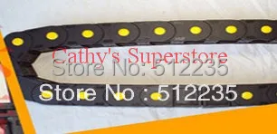 

1pc Cable Drag Chain Link Opened Internal Size 35x100mm With Yellow Point Industrial Nylon Plastic