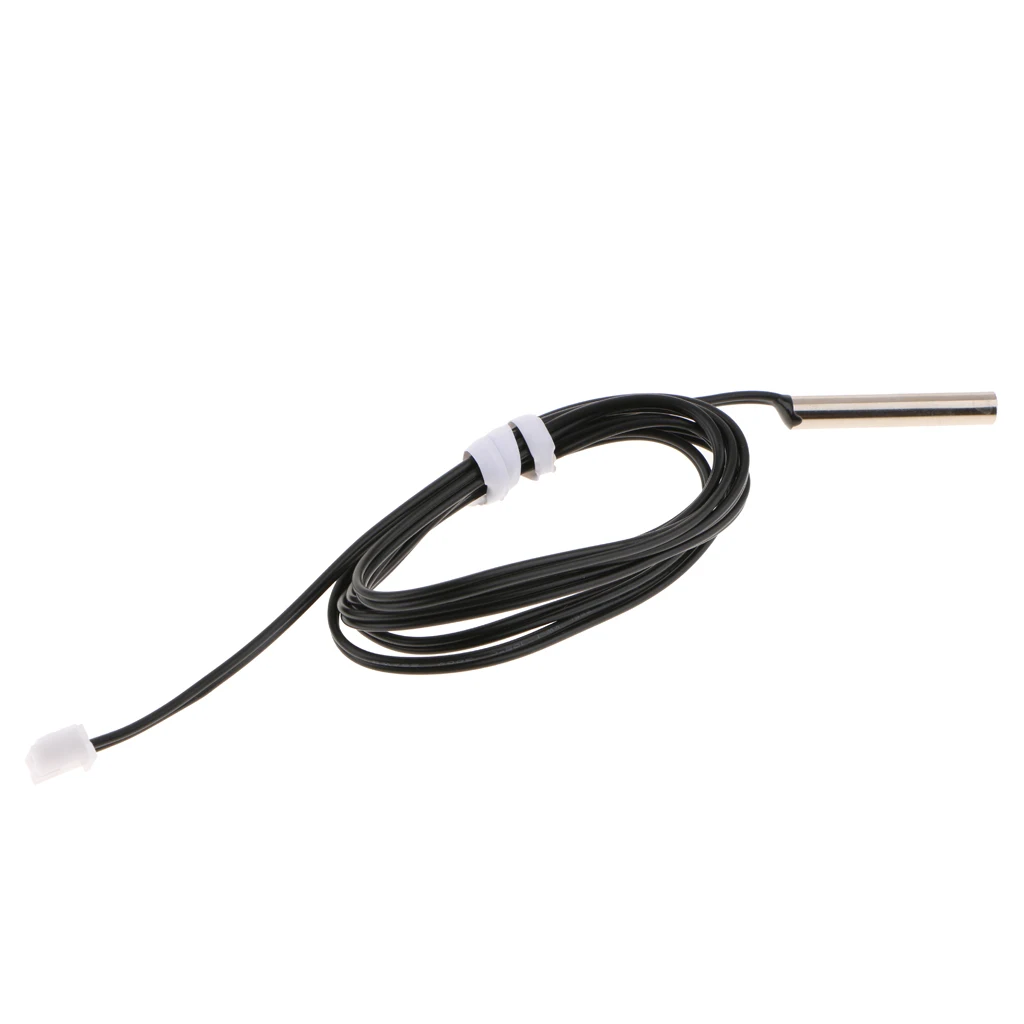1Pcs NTC Thermistor 10K Length 1m 1% Temperature Sensor Probe 5x30mm B=3435 Stainless steel sheath Waterproof