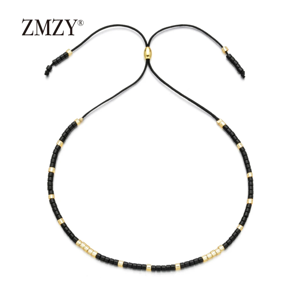 ZMZY Boho Multicolor Miyuki Bracelets for Women Cute Mini Delica Beads Bracelet Jewelry Adjustable Rope Chain Bracelet Femme