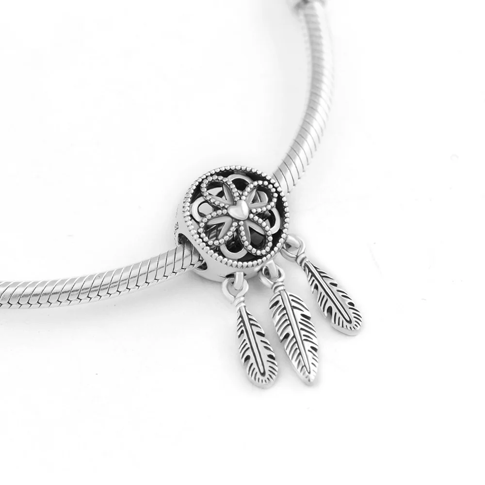 CKK серебро 925 ювелирные изделия Подходит Pandora Браслеты духовный Ловец снов